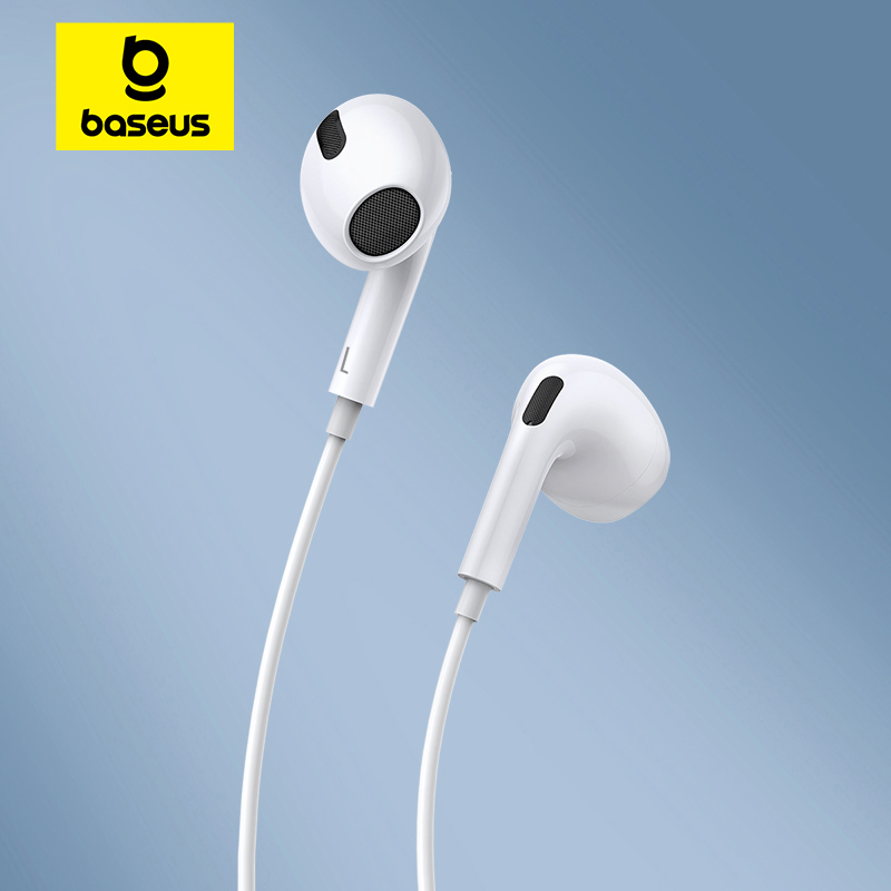Wired Earphone Lightning - Baseus C17 หูฟังแบบมีสายType-Cพร้อมไมโครโฟนIn-EarหูฟังแบบมีสายสําหรับXiaomi Samsungหมายเหตุ 10 หมายเหตุ
