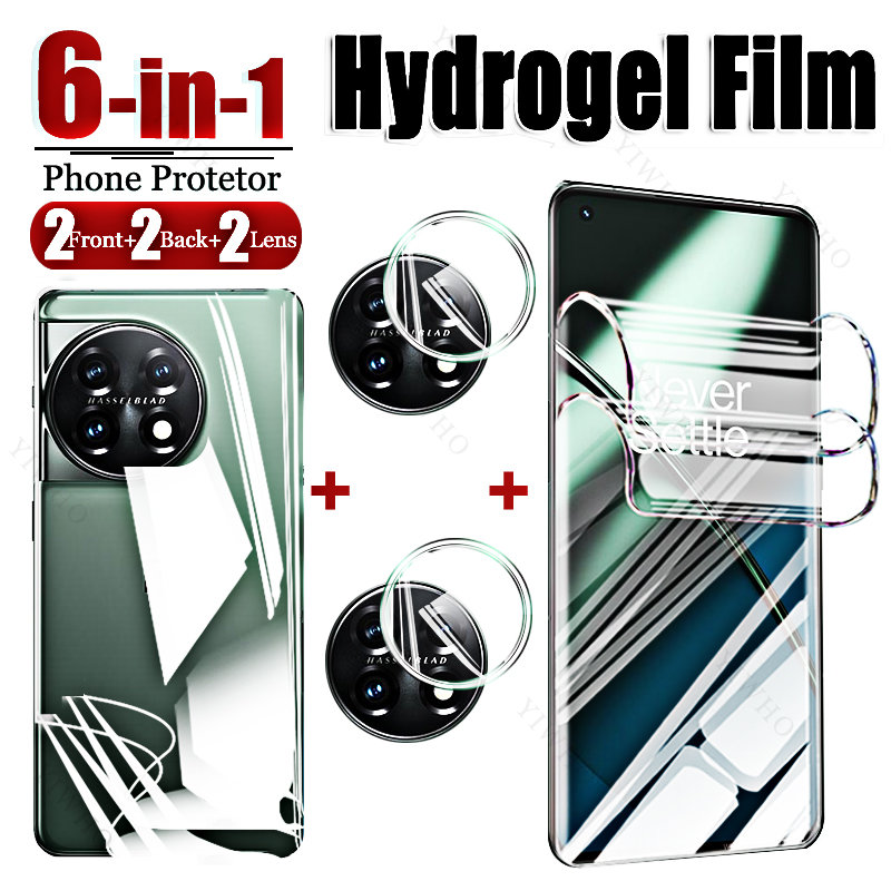Oneplus Tablet Accessories - 6in1ด้านหน้ากลับ Hydrogel ฟิล์มสำหรับ OnePlus 11กล้องป้องกันหน้าจอเลนส์ One