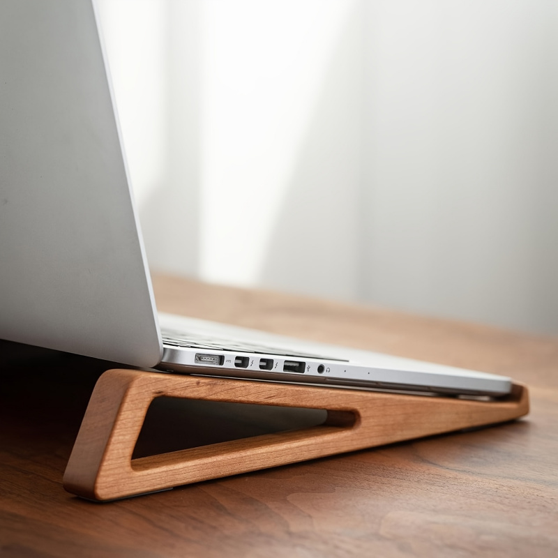 Cooling Stand Tablet - ขาตั้งแล็ปท็อปไม้พับได้แบบพกพา - ออกแบบตามหลักสรีรศาสตร์ 12 ° ปรับมุมได้,