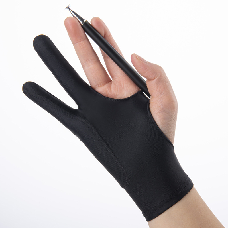 Drawing Glove Artist - ถุงมือวาดภาพสองนิ้ว 1 ชิ้น สำหรับงานศิลปะสีน้ำมัน อุปกรณ์ศิลปะ ป้องกันการสัมผัสหน้าจอแท็บเล็ต