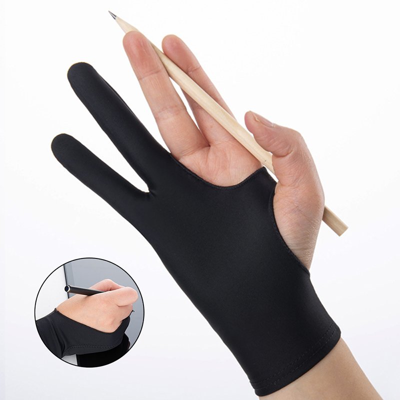 Drawing Glove Artist - วาดถุงมือ Anti-Touch สองนิ้วภาพวาดถุงมือสําหรับ IPad กราฟิกแท็บเล็ต Sketch