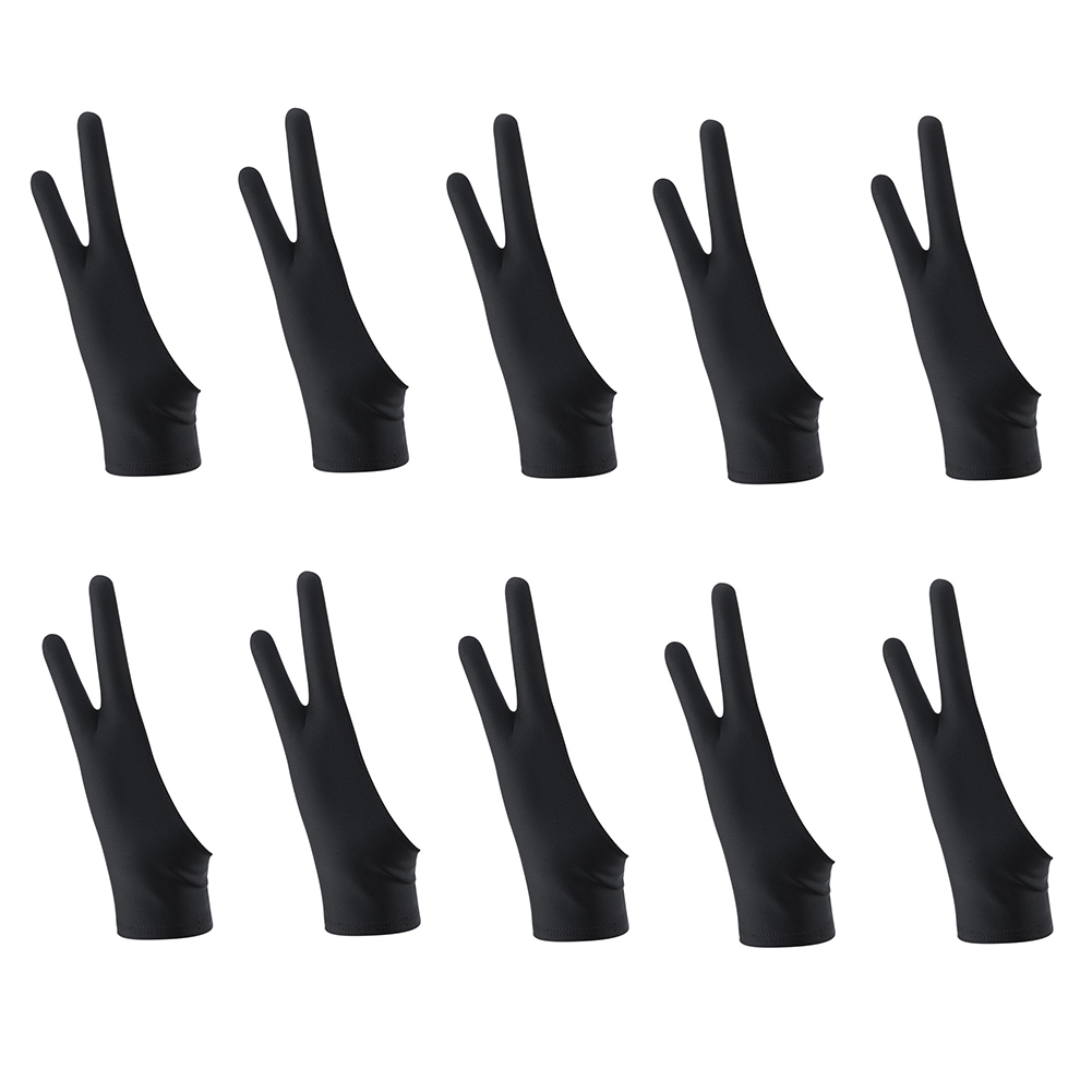 Drawing Glove Artist - Ingenious-10 แพ็ค ถุงมือวาดภาพ 2 นิ้ว ป้องกันคราบสกปรก