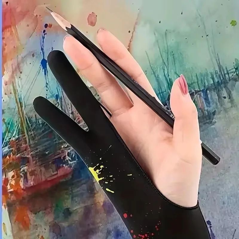 ถุงมือวาดภาพแบบสองนิ้ว ป้องกัน - Drawing Glove Artist บทวิจารณ์และราคา
