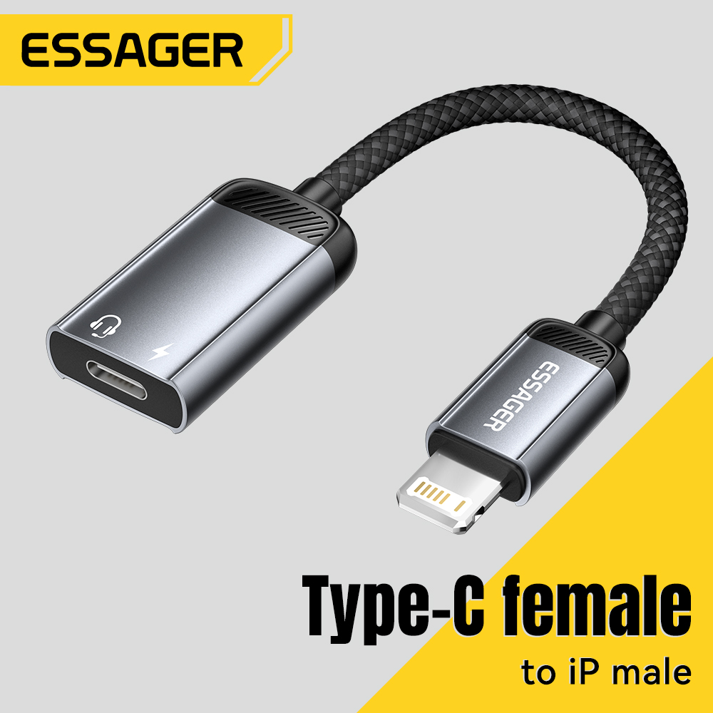 Essager Type-C อะแดปเตอร์เสียง - Wired Earphone Lightning บทวิจารณ์และราคา