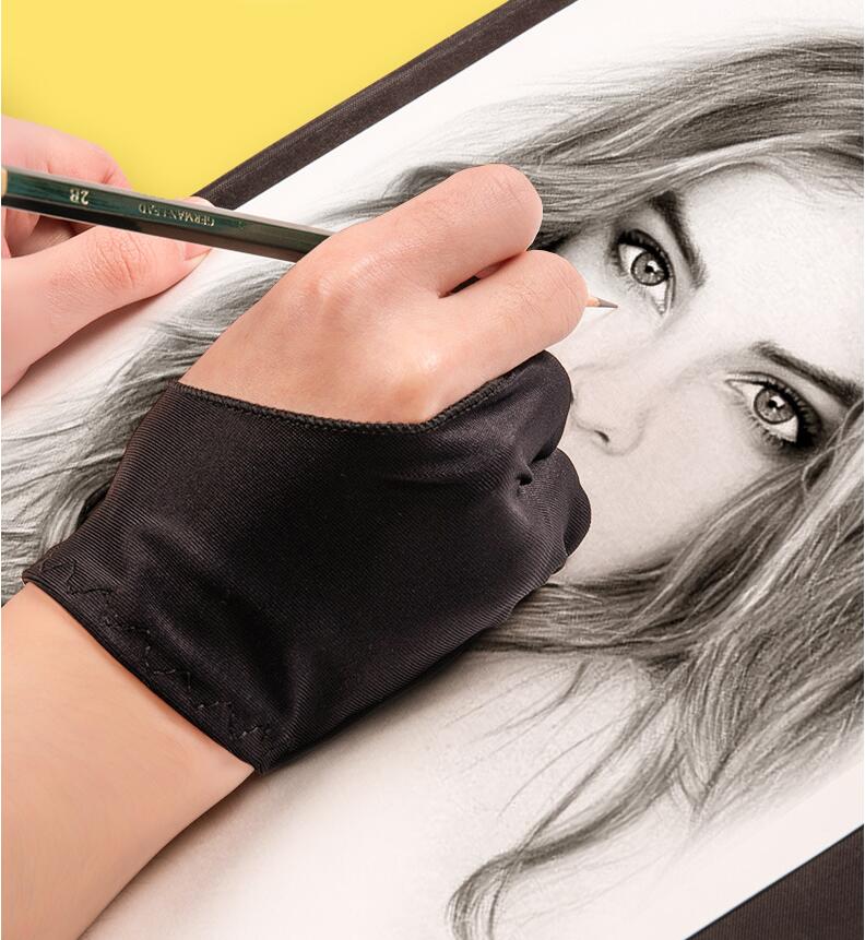 ถุงมือวาดภาพแบบสองนิ้ว ป้องกัน - Drawing Glove Artist บทวิจารณ์และราคา