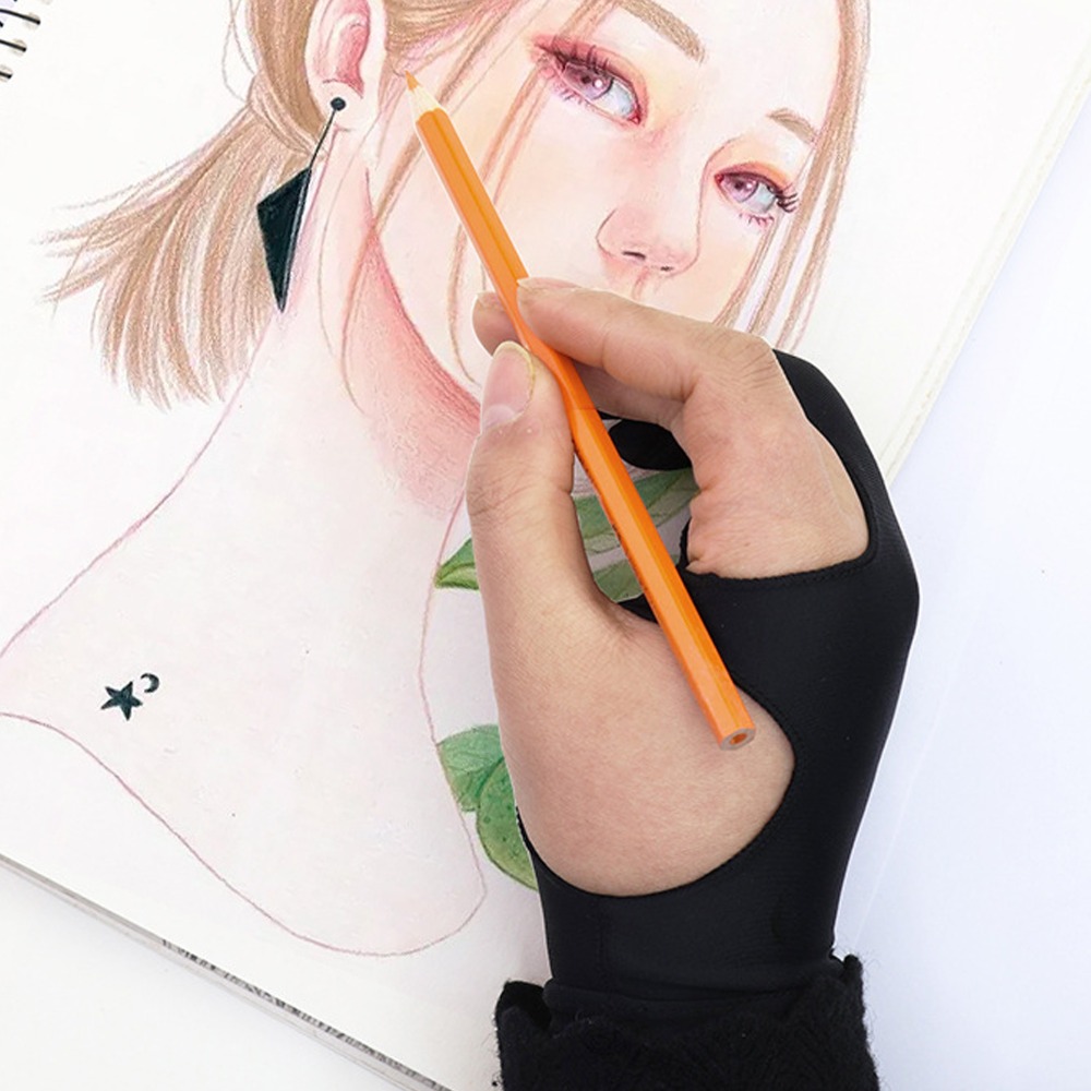 ถุงมือวาดภาพแบบสองนิ้ว 2 ชิ้น  - Drawing Glove Artist บทวิจารณ์และราคา
